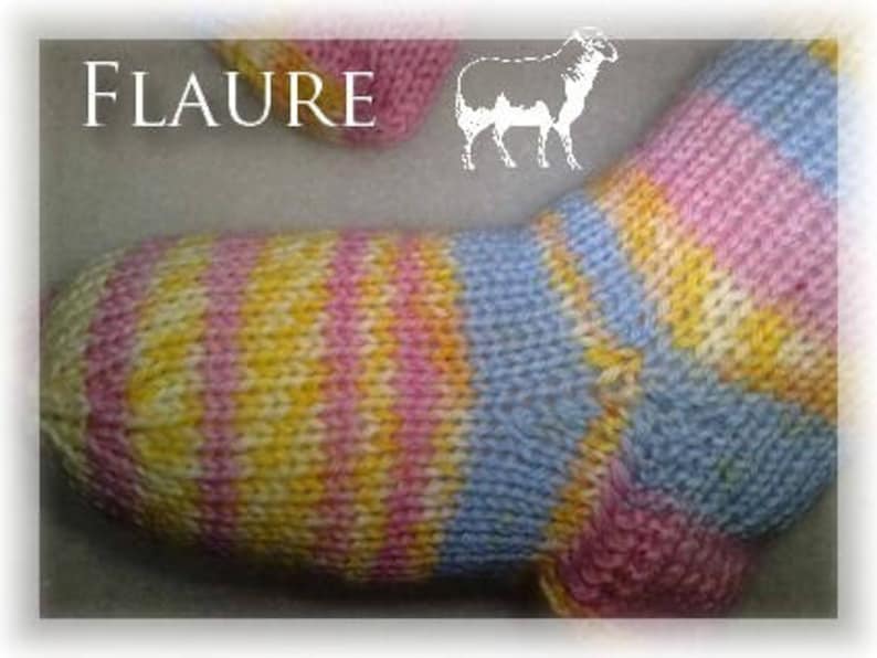 Pink Blue Yellow Pink Wool Sock ...
