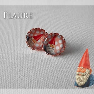Earrings chips &quot;garden dwarf&quot;