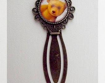 Bronze cabochon bookmark "Bear"
