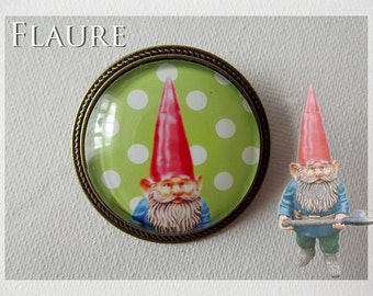 Round pin "Garden Gnome"
