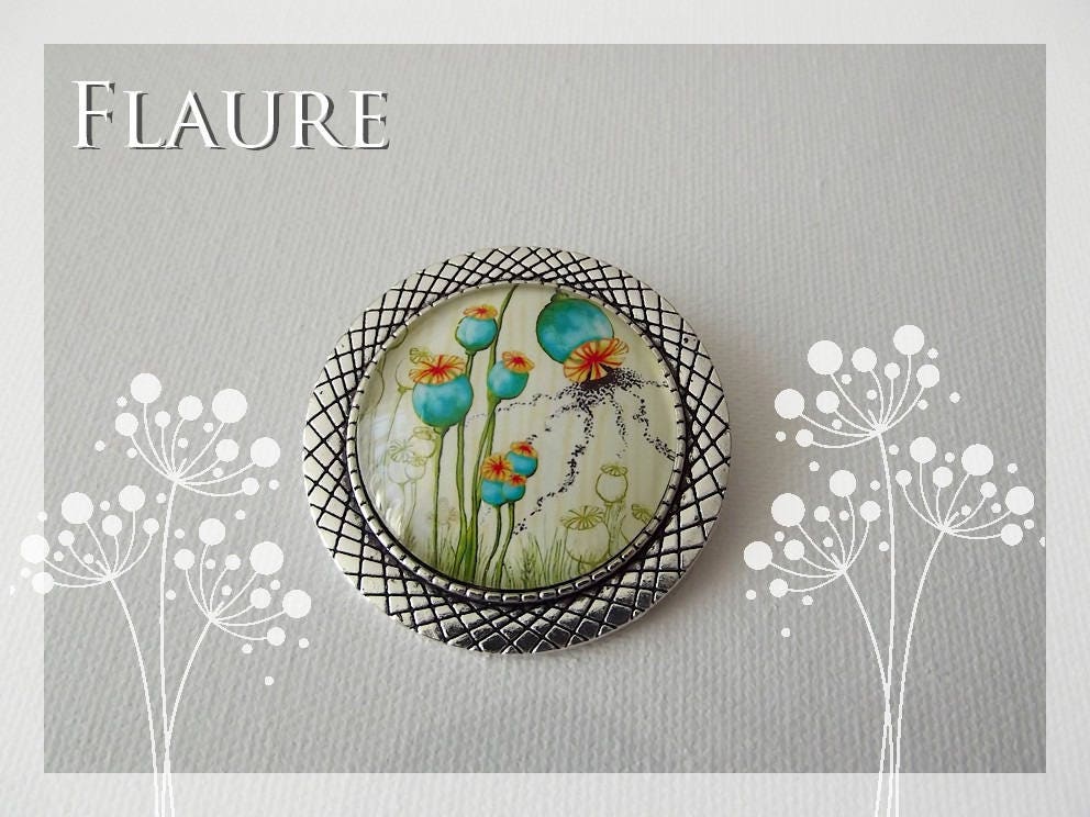 broche fleur en nacre et argent - kraft & carat