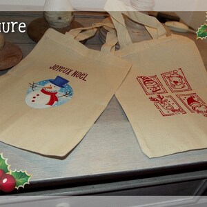Set aus zwei Weihnachtsgeschenktüten aus Baumwolle 2