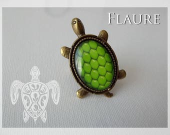 Ring cabochon turtle '' scales ''