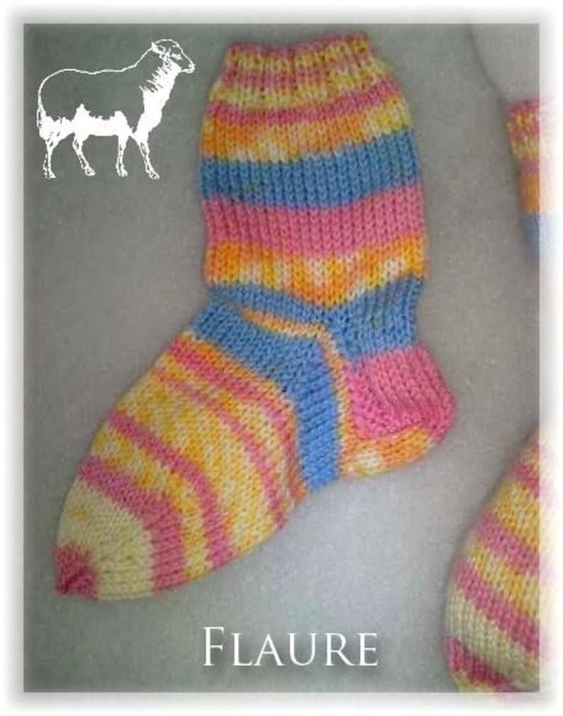 Pink Blue Yellow Pink Wool Sock ...