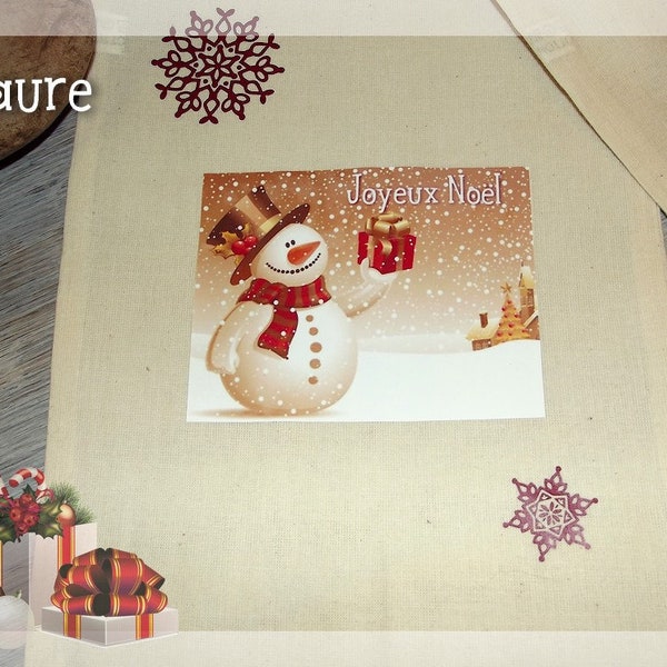 Lot de sac à cadeaux de Noël en coton 2, sac à cadeaux, Noel, sac de Noel, sac à jouets, idée cadeau, sac déco, décoration de Noel