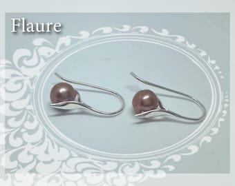 950 silver earrings and freshwater cultured pearls, silver jewelry, cultured pearl jewelry, jewelery gifts, pearl, silver