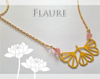 Lotus flower pendant necklace