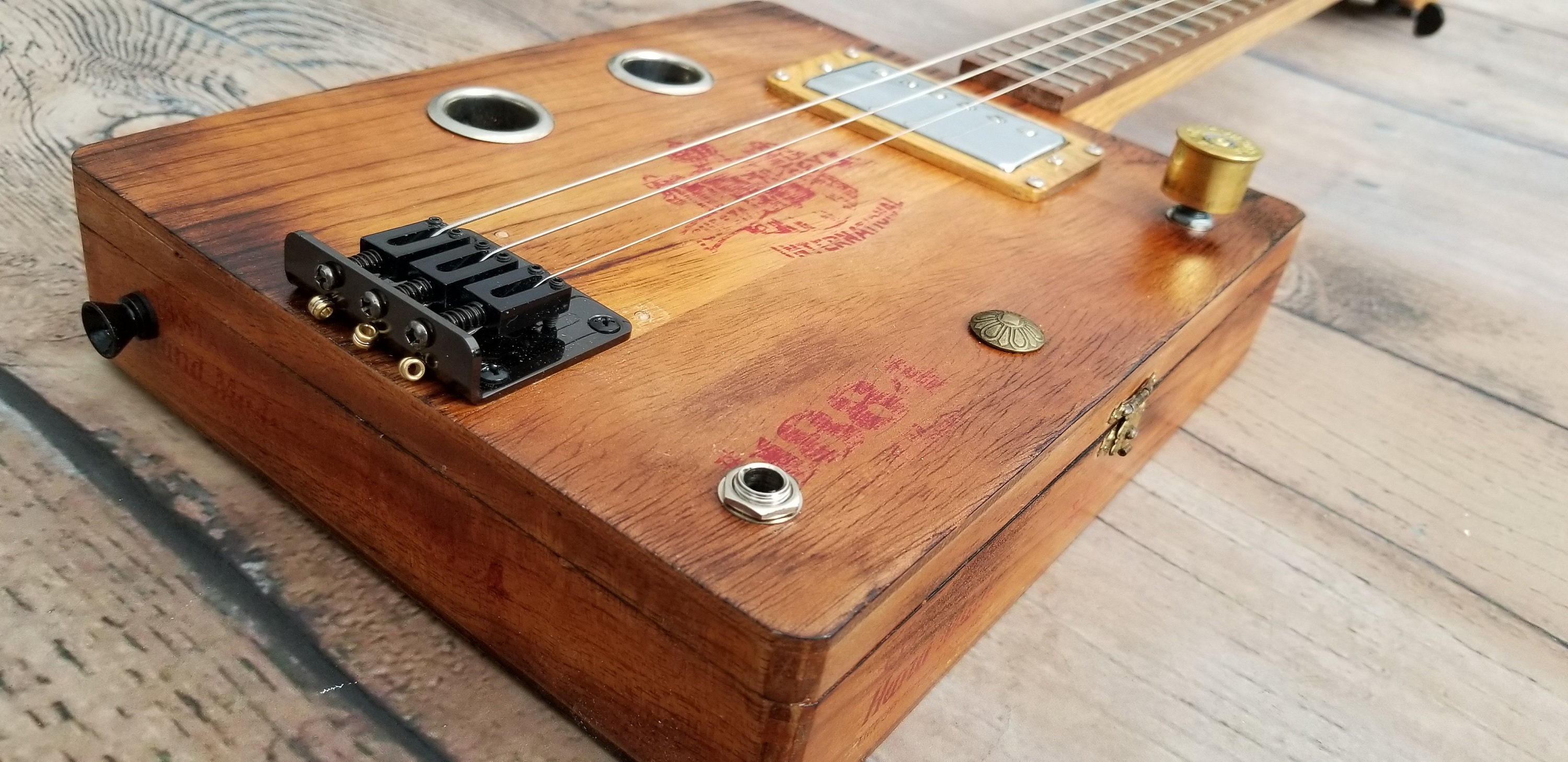 Cigar box guitar 3 String Electric / Humbucker Pickup Etsy