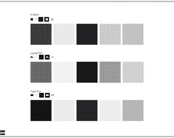 Basic knit sweater swatches and textures for Adobe Illustrator (10 pack)