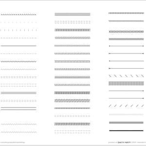 Ultra vector stitch brush library for Adobe Illustrator (80 pack)