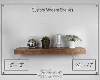 FREE SHIPPING! Custom Modern Shelves - Custom sizing and color