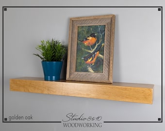 Custom Made Floating Shelf: Modern Deep Shelving (24-47" Long)