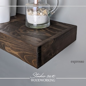 Extra Deep Rustic Wood Floating Shelves, Custom Sizing and Colors