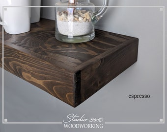 Extra Deep Rustic Wood Floating Shelves, Custom Sizing and Colors