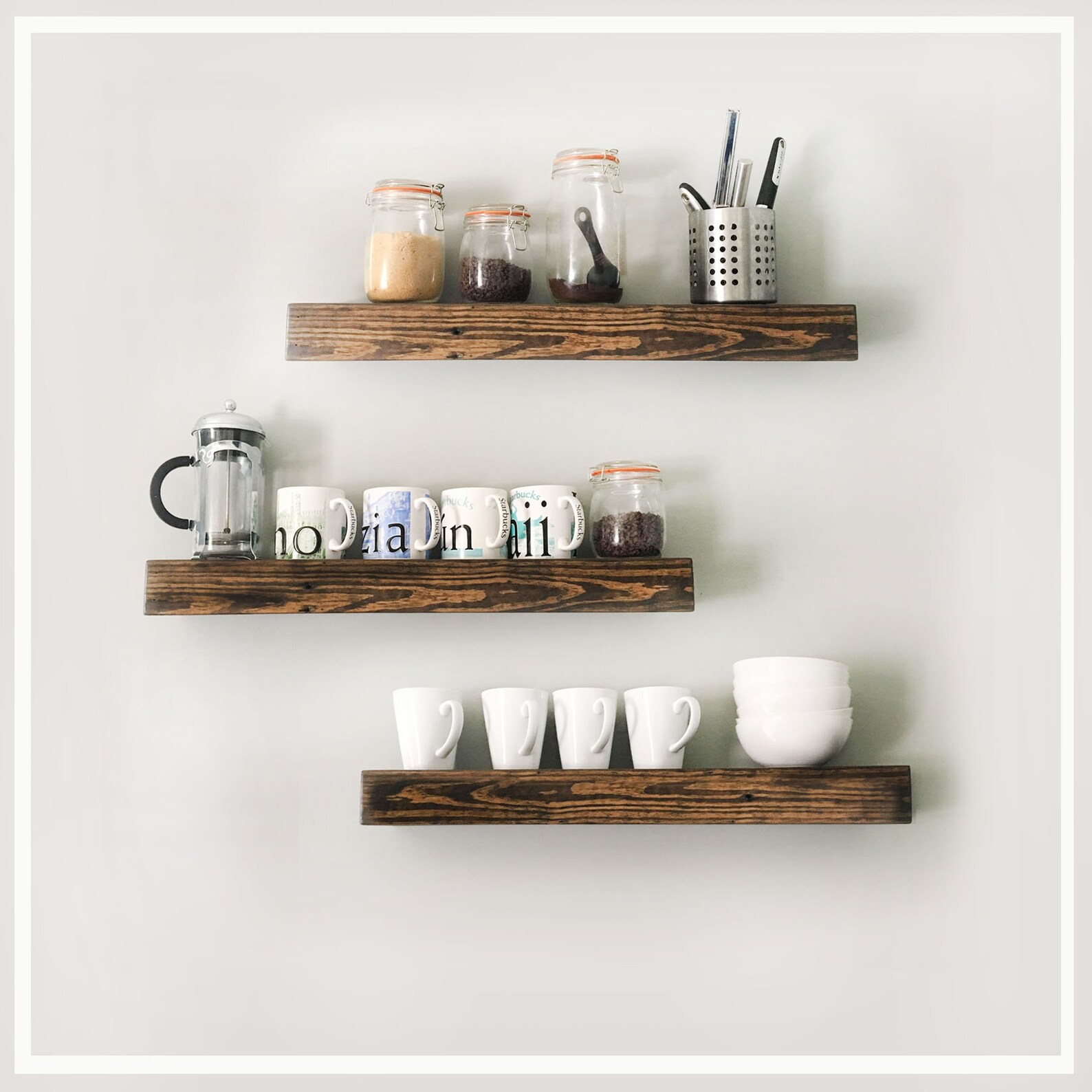 FREE SHIPPING Custom Wood Floating Shelves Custom Sizing Etsy