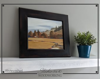 Custom Sizing - Extra Long Whitewashed Floating Wood Shelves