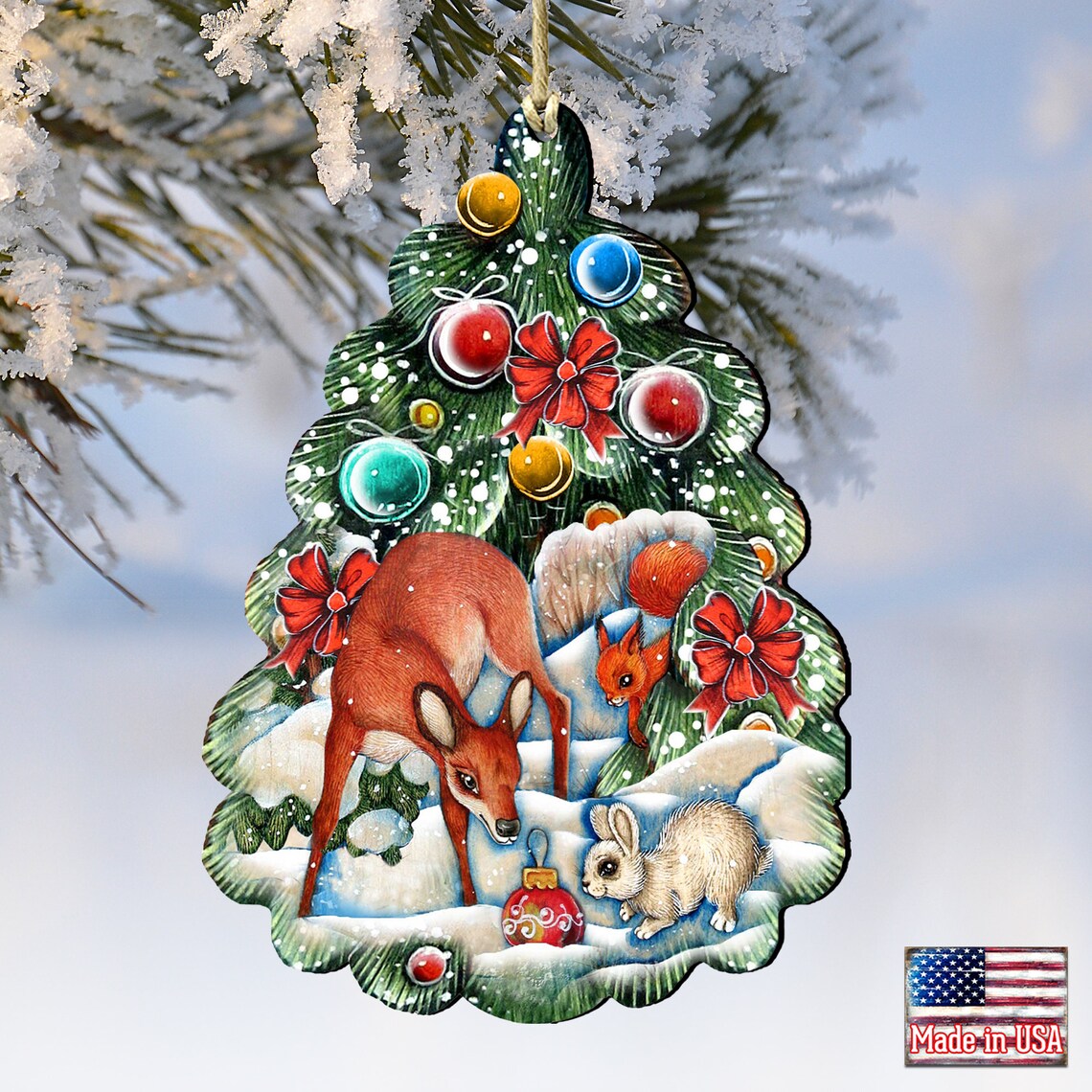 Christmas Ornaments Christmas Tree Animals Scenic Christmas Etsy