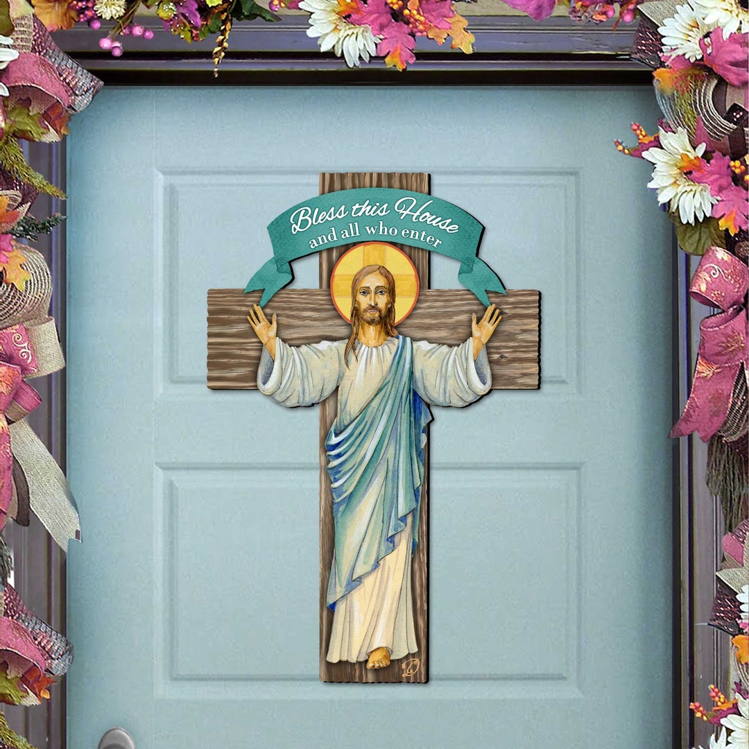 Jesus-cross Decorative Hanging Wall Sign for Home Garden Outdoor Indoor ...