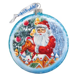 Christmas Vintage Mercury Glass Christmas Ornament - Hand Painted Holiday Decor - Christmas Ornament - Holiday Tree Decor - 744-015