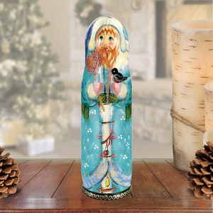Love Candy Cane Hand-Painted Wooden Bottle Gift Box - Christmas: Santa Snowman Décor - 190073 by GDebrekht