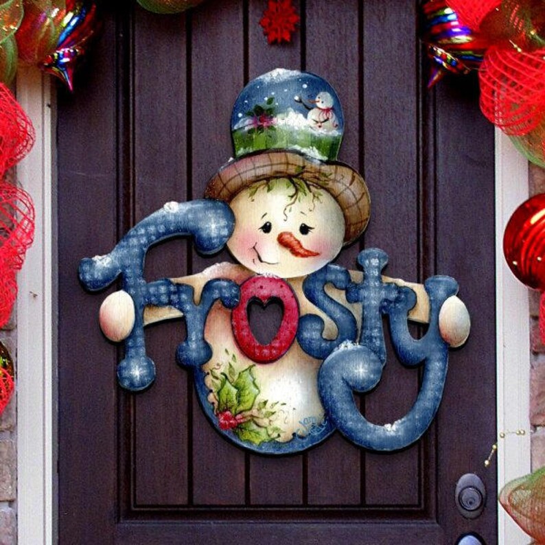 Outdoor Christmas Decorations Christmas Decor Frosty Etsy