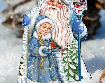 Holiday Outdoor Decorations Santa Lawn Decoration - Santa Home Décor Accents - Wooden Over-sized Ornament or Hanging Figurine #8111410M