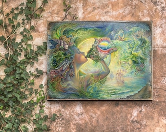 Wall Decor by Josephine Wall | Wall Art on Wood | Call of the Sea | Wooden Block Wall Decor | Art on Wood 852129 -JW