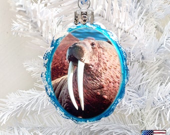 Walrus Hand Painted Glass Ornament – 771053