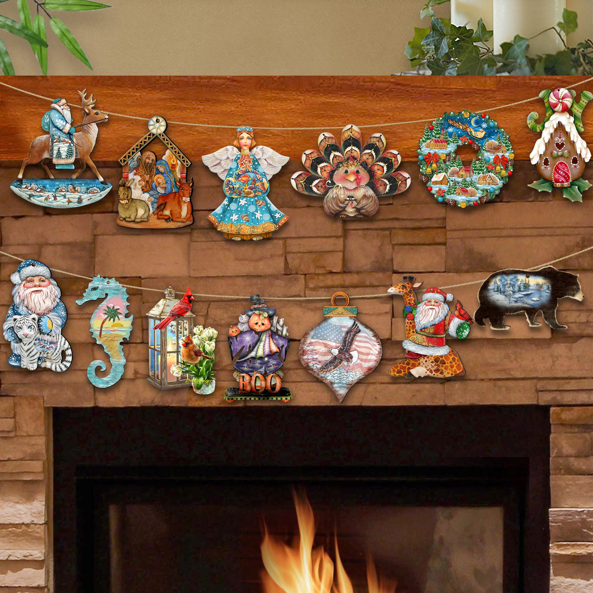 Frosty Christmas Tree Ornament - Holiday Tree Decoration by Jamie Mills
