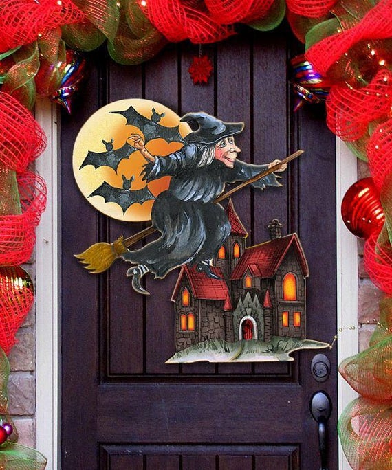 Halloween Porch Decor Fall Decor Outdoor Halloween Witch Etsy