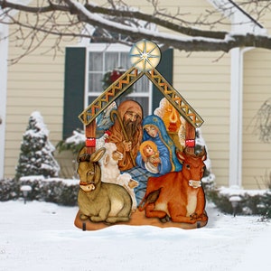 NATIVITY Wooden Free-Standing Christmas OUTDOOR Decoration 8114030F image 7