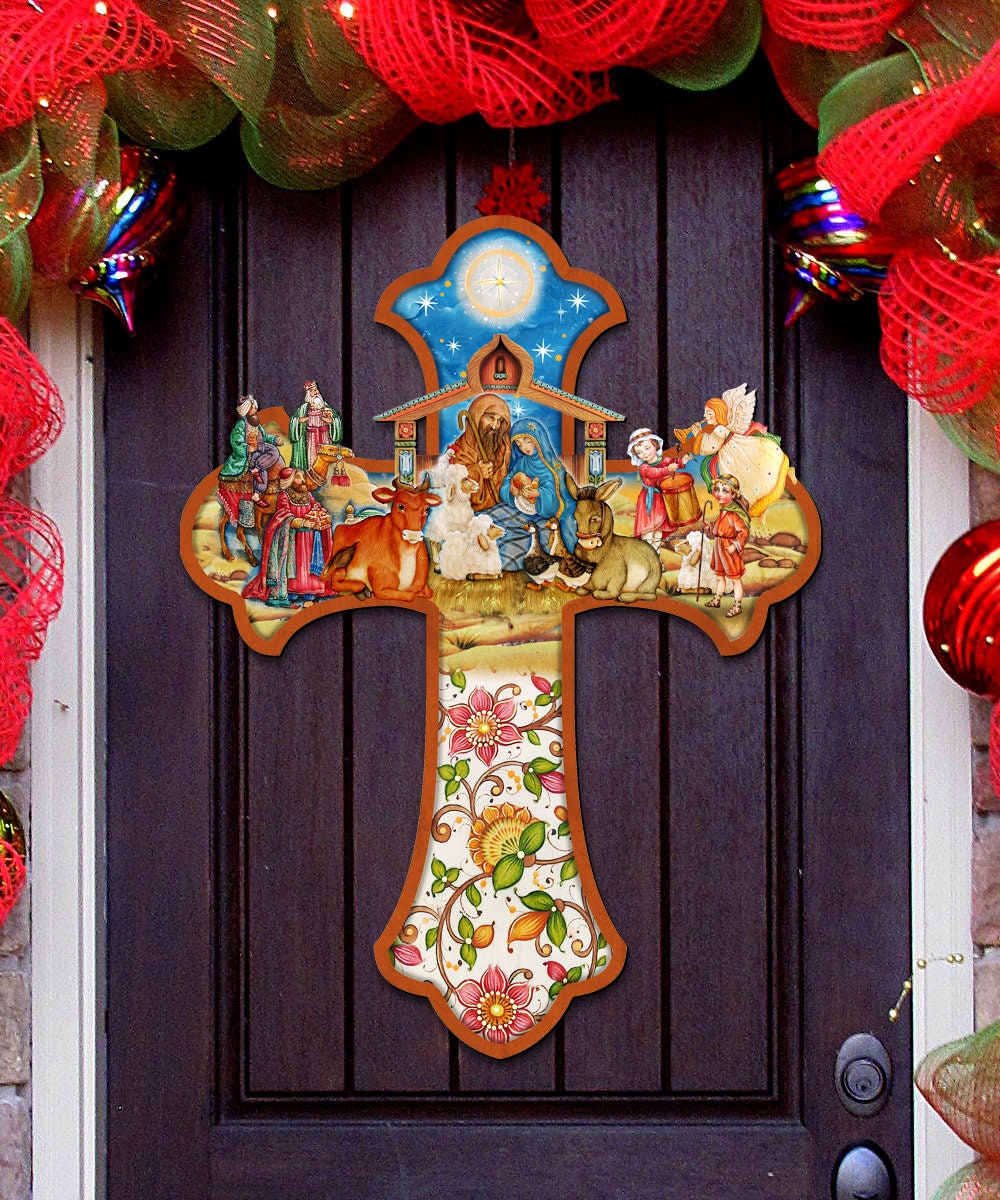 Christian christmas door decorations Outlet