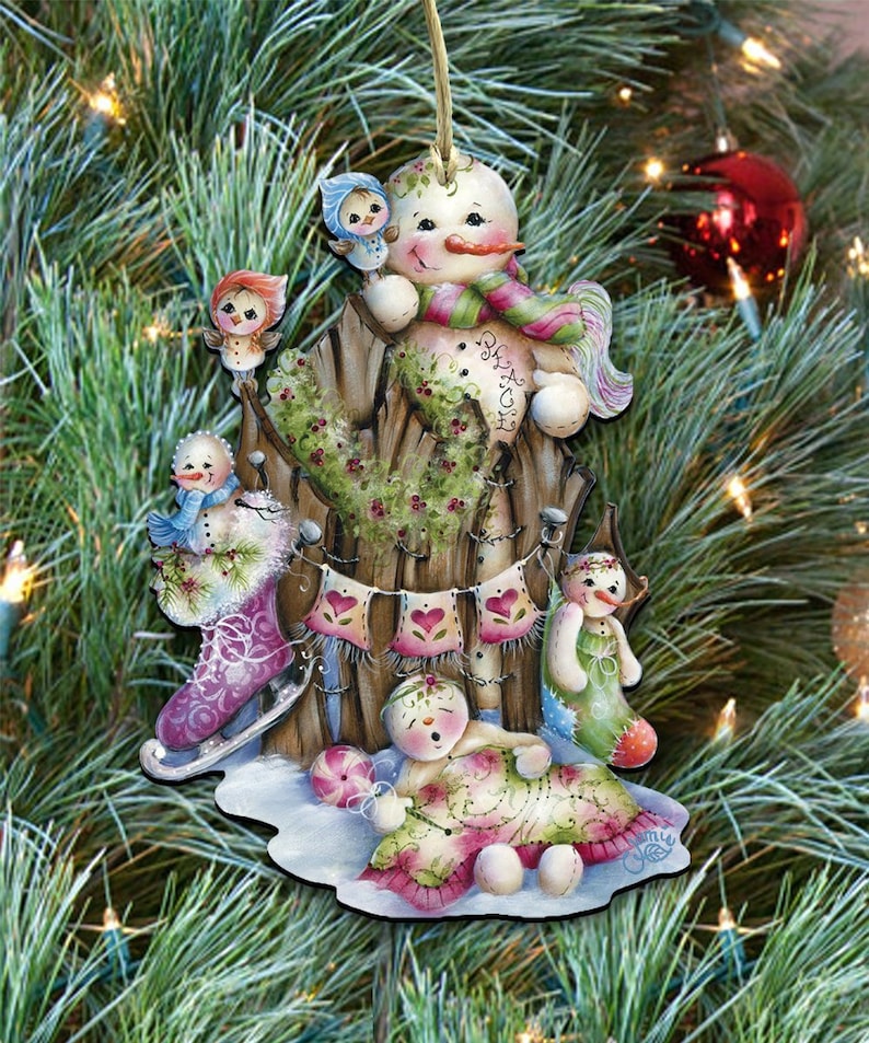 Wooden Christmas Tree Ornaments Christmas ornaments Holiday Tree Decoration by Jamie Mills-Price 8457502