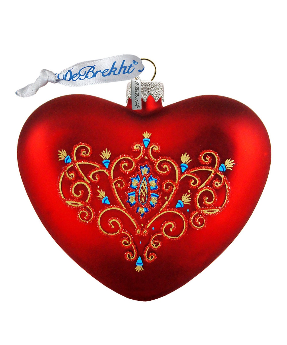 Th Anniversary Heart Ornament Hand Painted Christmas Gift Etsy
