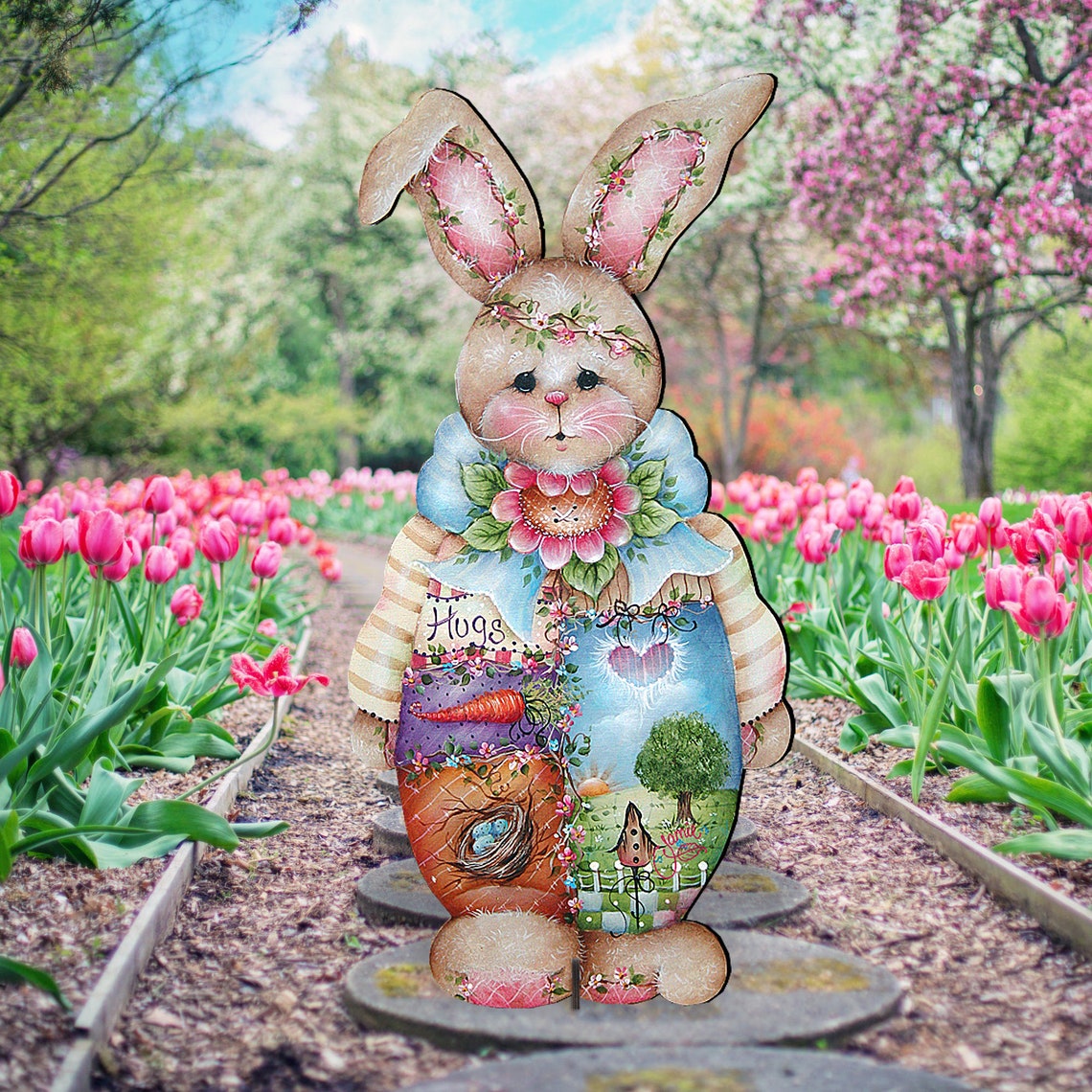 Outdoor Easter Decor Easter Bunny Freestanding Easter decor Etsy