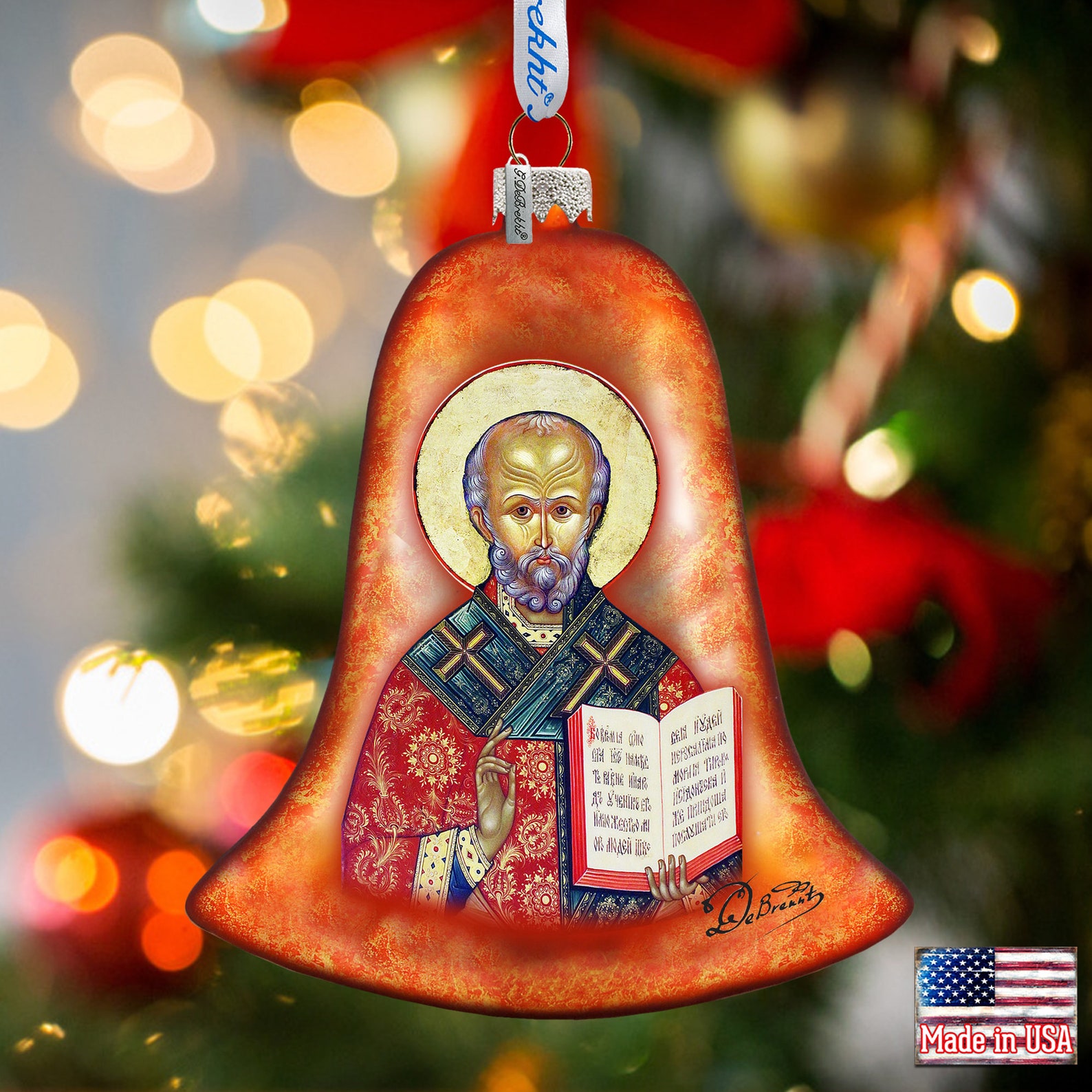 Saint Nicholas Christmas Ornaments Saint Nick Bell Ornament Etsy