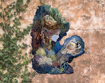 Daughter of the Deep Wall Decor and Over-the-Door Hanger - Wooden Wall Decor - Wall Art by Josephine Wall 845617-JW
