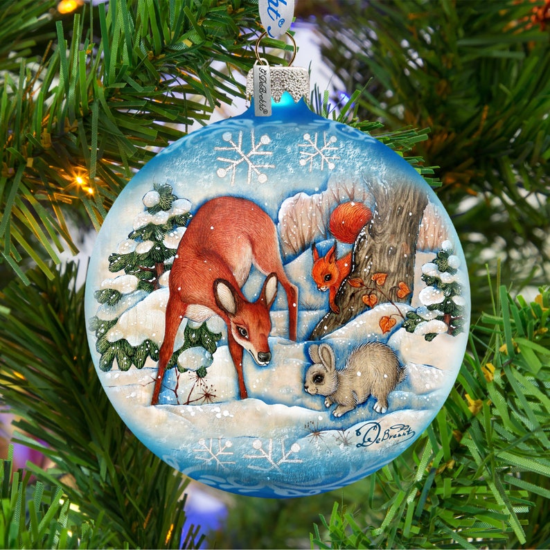 Christmas Ornaments Animals Gathering Ornament Handcrafted Etsy