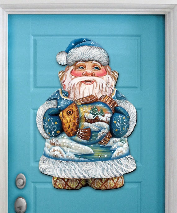 Coastal Christmas Beach Christmas Decorations Santa With Etsy