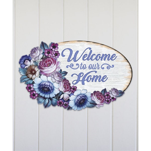 Welcome to Our Outdoor Wreath Diminutive Wall Art by G. DeBrekht | Easter Spring Décor | 8185311M
