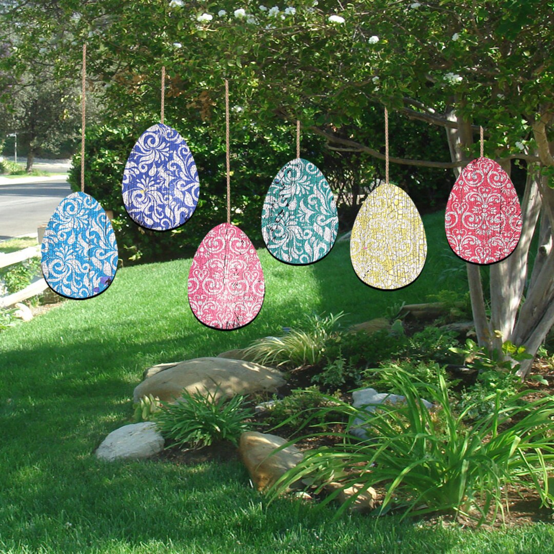 Outdoor Easter Decor Easter Eggs Holiday Decorative Door Wall Etsy