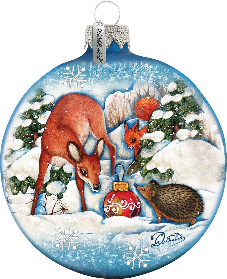 Christmas Ornaments Animals Gathering Ornament Handcrafted Etsy