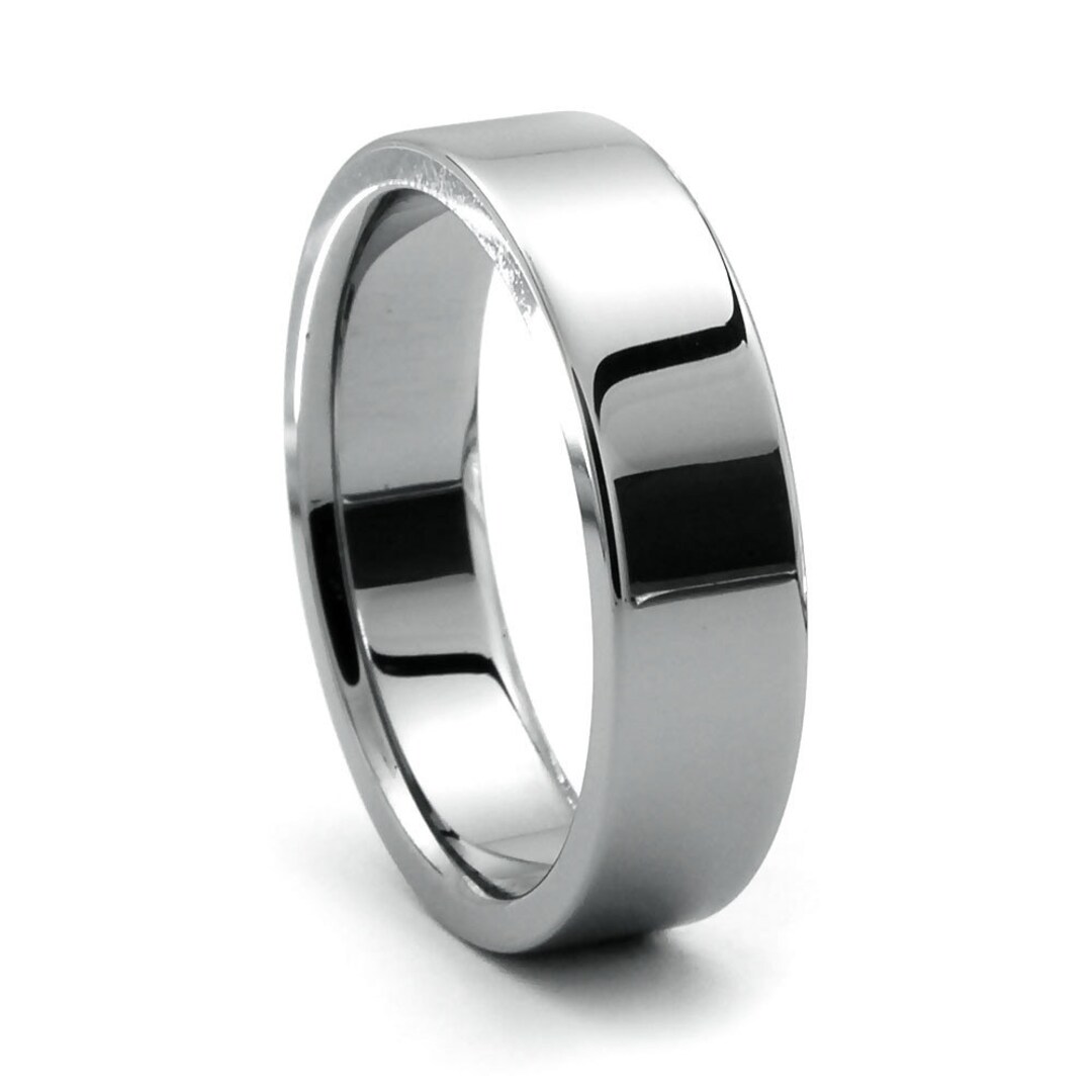 Flat Tungsten Carbide Ring - Etsy