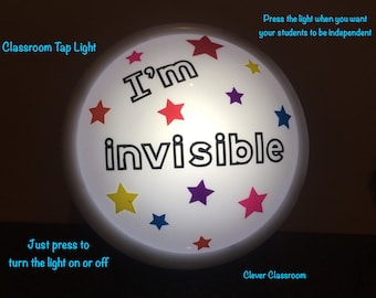 Classroom “I'm invisible - Tap Light / Touch Light/ Push Light -  for classroom use.  140mm