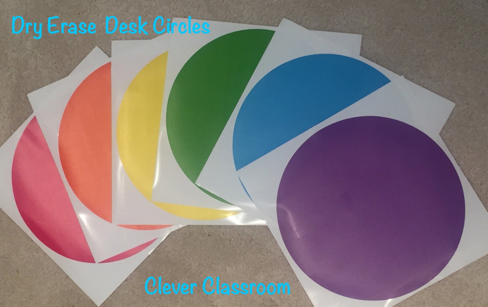 Aus Made Classroom Table Dot Set Dry Erase Circles Reading Etsy