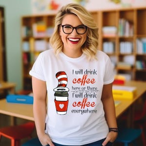 Ik zal koffie drinken Leraar-T-shirt