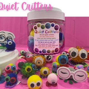 Criaturas Silenciosas para a Sala de Aula em Cores Variadas - bichinhos de pompom para usar em sala de aula para melhorar o comportamento. imagem 1