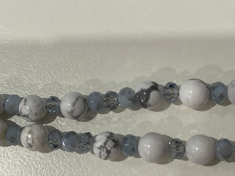 CAMELIA Grey Marble and Crystal Lanyard Hand Made to Order Etsy Australia