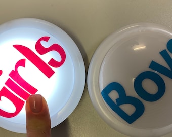 IN STOCK!-  2 x large Tap / Touch / Push Lights   Boys and Girls 140mm
