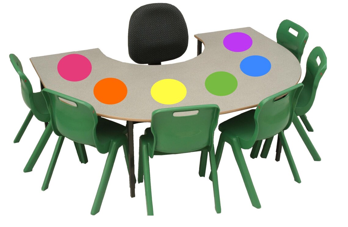 Aus Made Classroom Table Dot Set Dry Erase Circles Reading Etsy